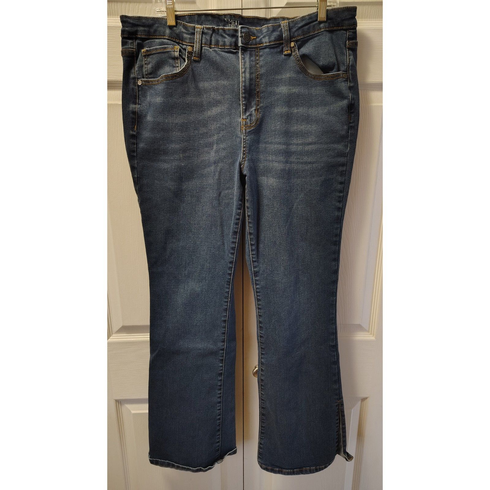 Time And Tru 16 Womens HighRise Bootcut Jeans Dark Wash Stretch Denim